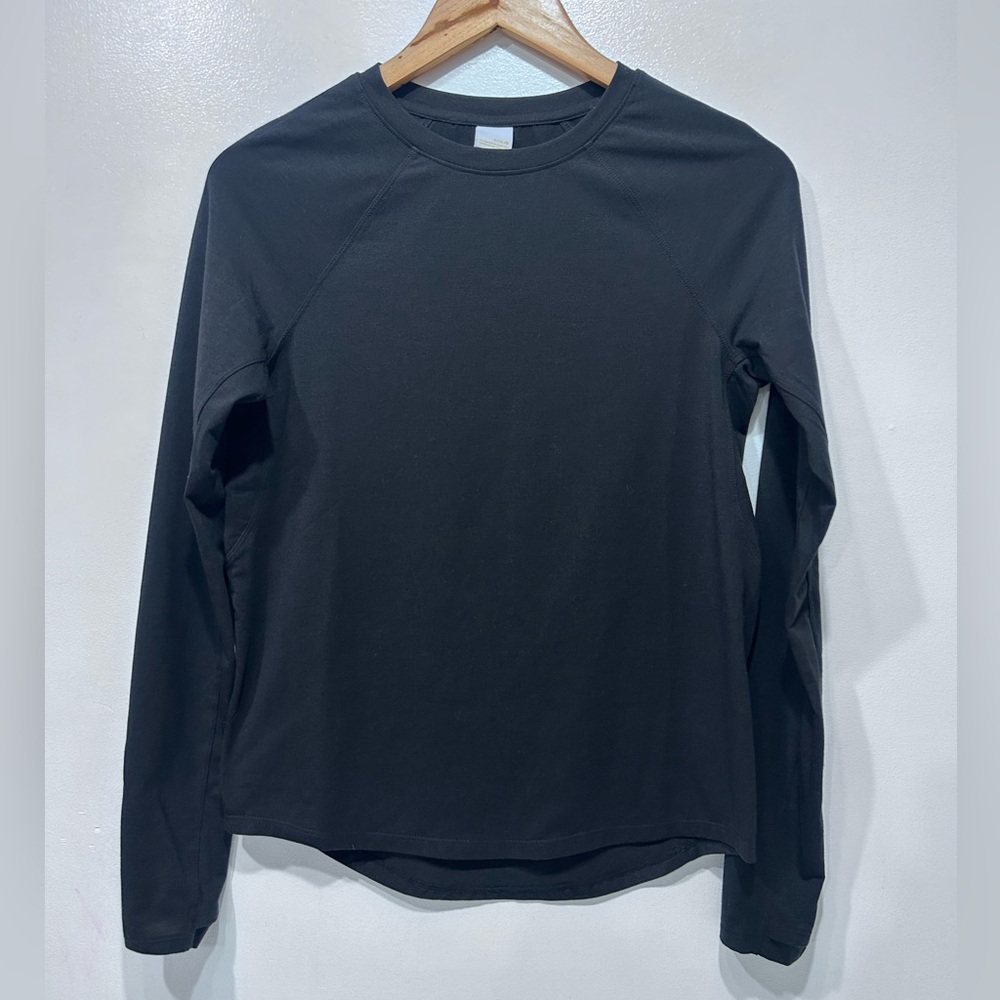 LOLË Women’s Black Performance Merino Wool Blend Long Sleeve Top Size S